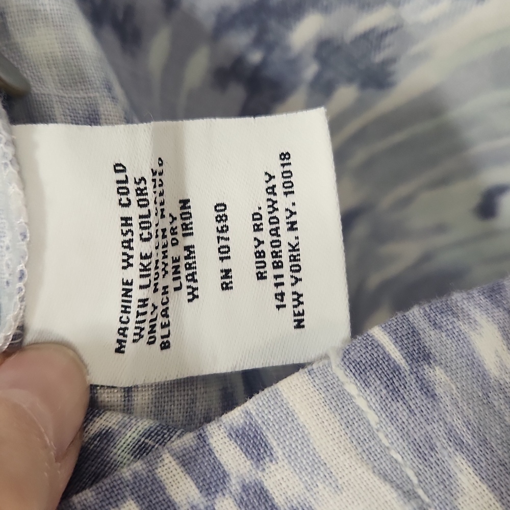 Ruby Rd. Linen Button Down Tunic Medium Blue - image 4